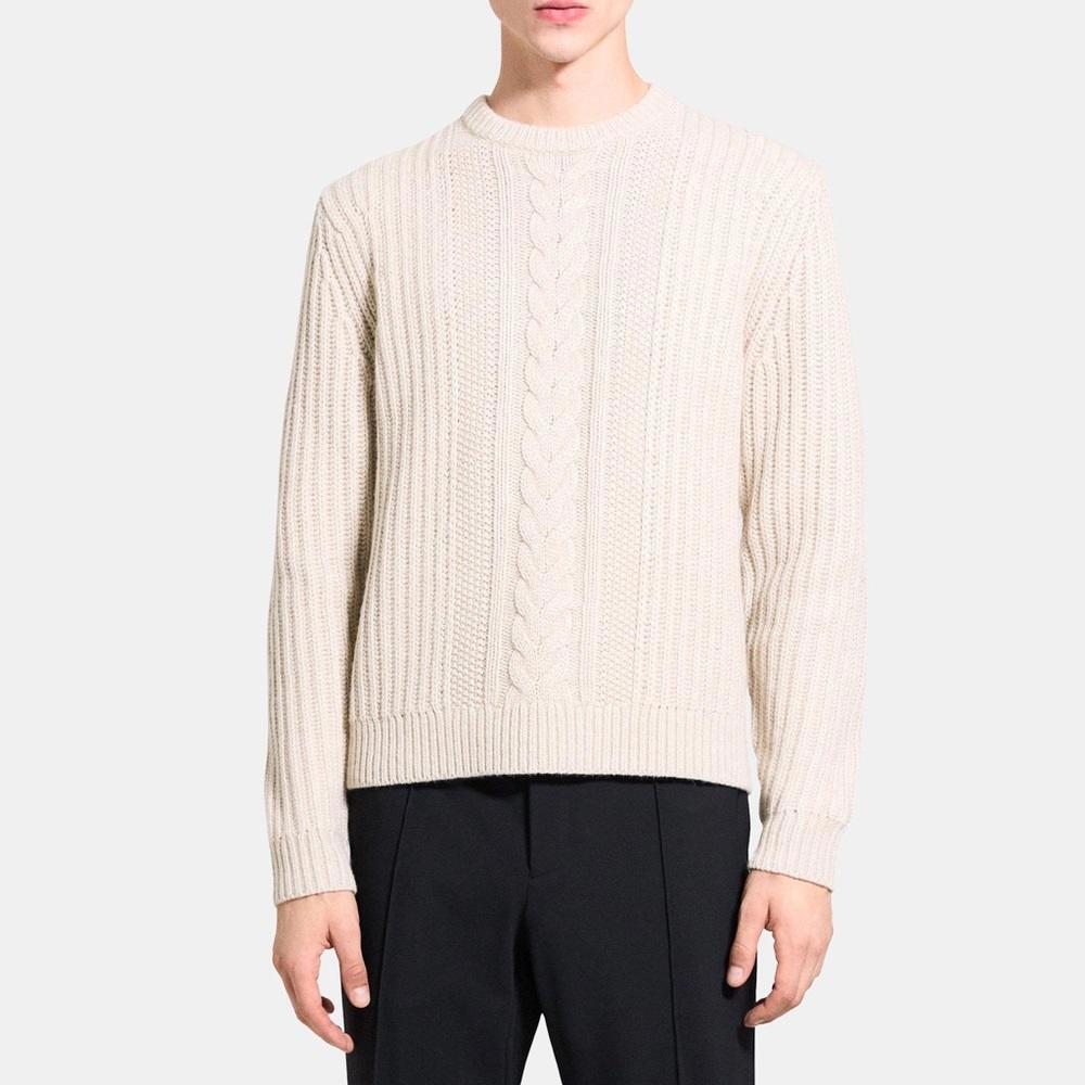 Theory Cream Cable Knit Sweater